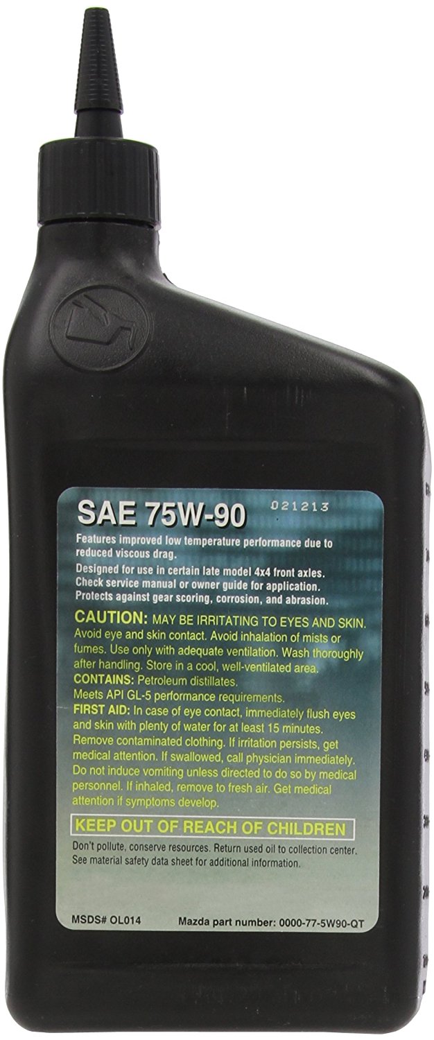 mazda front axle lubricant 75w-90 замена масла