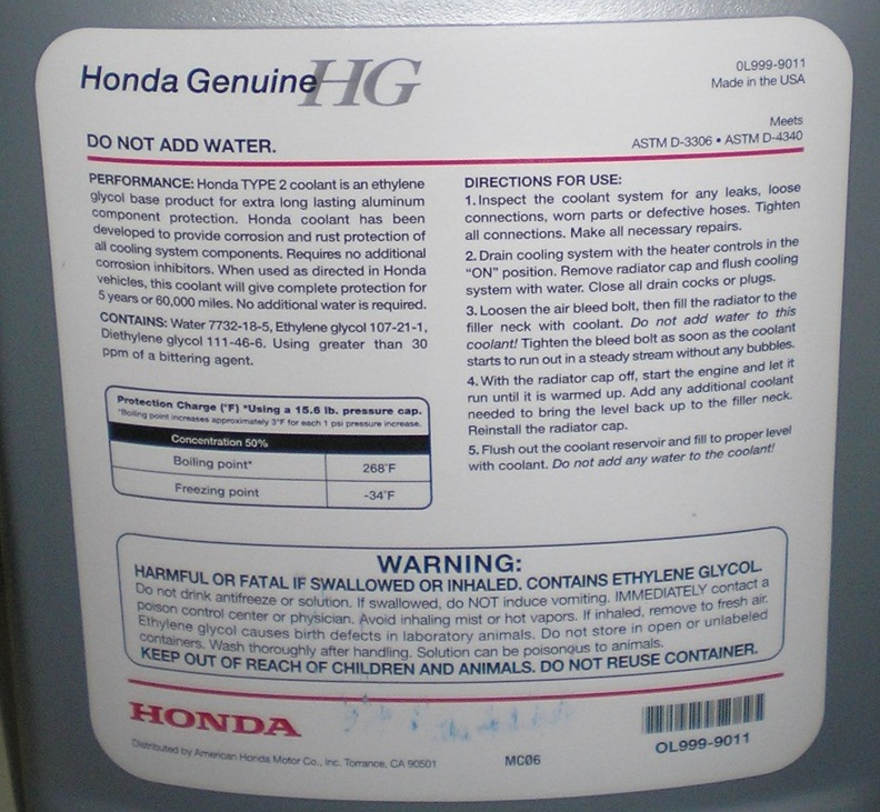 Honda ol999 9011